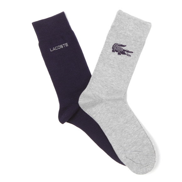 Lacoste Mens Multicoloured RA8486 2 Pack Socks #1