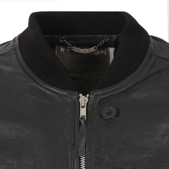 Religion Mens Black Leven L/S Leather Jacket main image