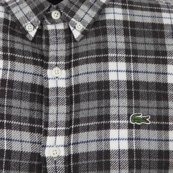 Lacoste Live Mens Grey CH1304 Check Shirt #3
