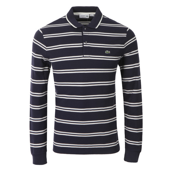 Lacoste Mens Blue PH2151 Long Sleeved Polo #1