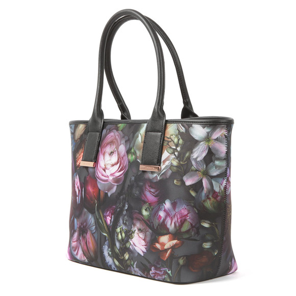 Ted Baker Womens Grey Sophiea Shadow Floral Neoprene Shopper main image