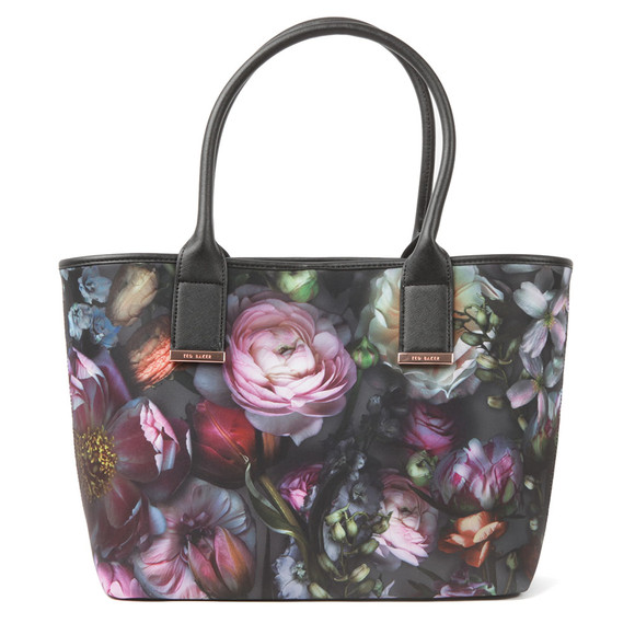 Ted Baker Womens Grey Sophiea Shadow Floral Neoprene Shopper main image
