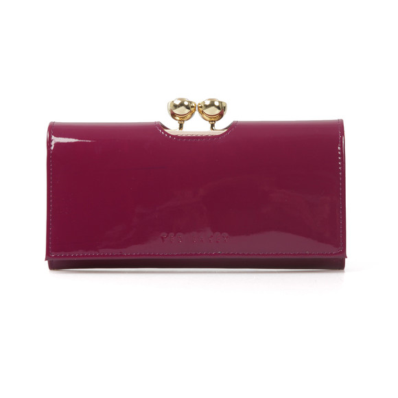 Ted Baker Womens Purple Kassady Crystal Bobble Patent Matinee Purse main image