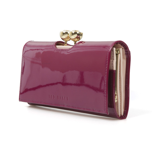 Ted Baker Womens Purple Kassady Crystal Bobble Patent Matinee Purse main image