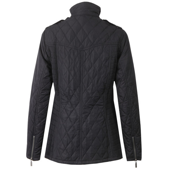 Barbour International Womens Blue Fireblade Ribbed Quilted Jacket #2