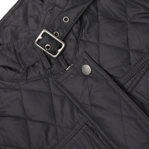 Barbour International Womens Blue Fireblade Ribbed Quilted Jacket #3