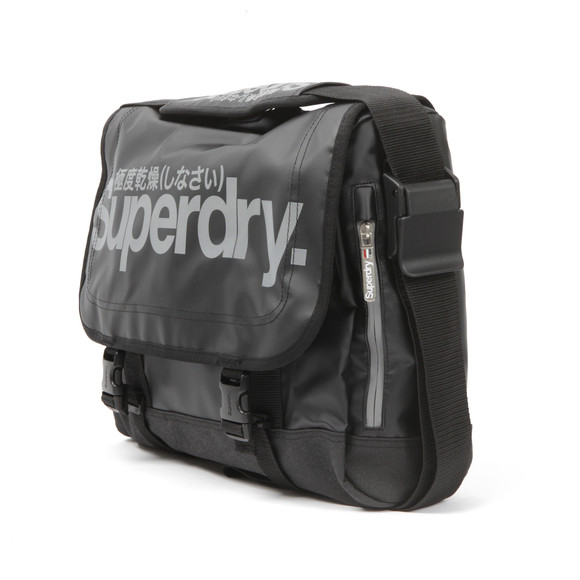 Superdry Mens Black Super Pop Tarp Laptop Bag main image