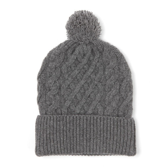 Barbour Lifestyle Mens Grey Cable Knit Beanie main image