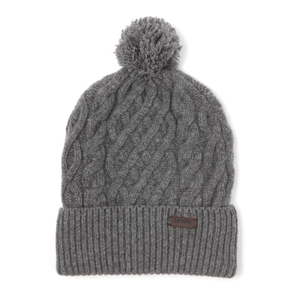 Barbour Lifestyle Mens Grey Cable Knit Beanie main image