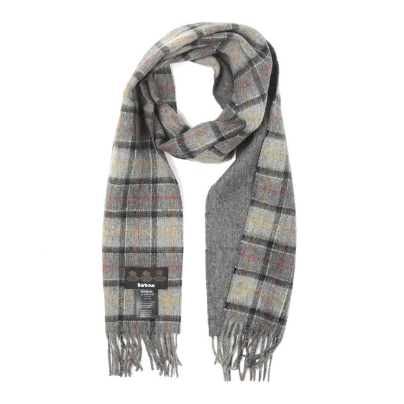 Barbour Lifestyle Mens Grey Double Faced Check Scarf main image