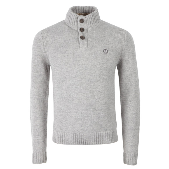 Henri Lloyd Mens Grey Hove Half Button Knit main image