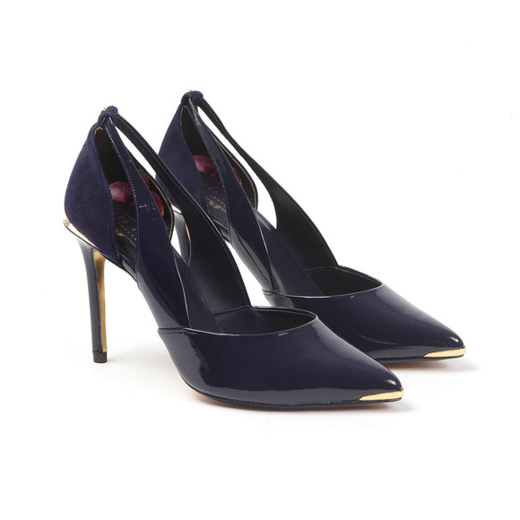 Ted Baker Womens Blue Jiena Cut Out Leather Court Shoe #1