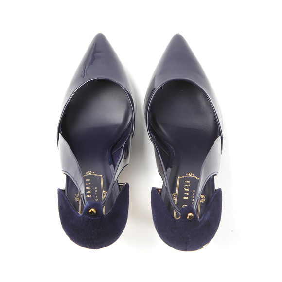 Ted Baker Womens Blue Jiena Cut Out Leather Court Shoe #5