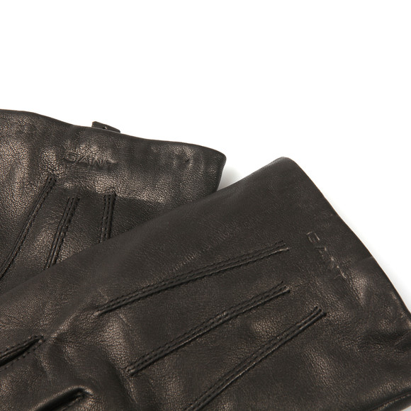 Gant Mens Black Fitted Leather Gloves main image