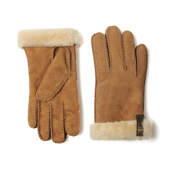 Ugg Womens Brown Tenney Glove With Leather Trim main image