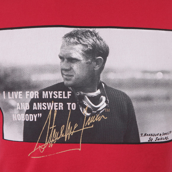 Barbour Int. Steve McQueen Mens Red Tanner T-Shirt  main image