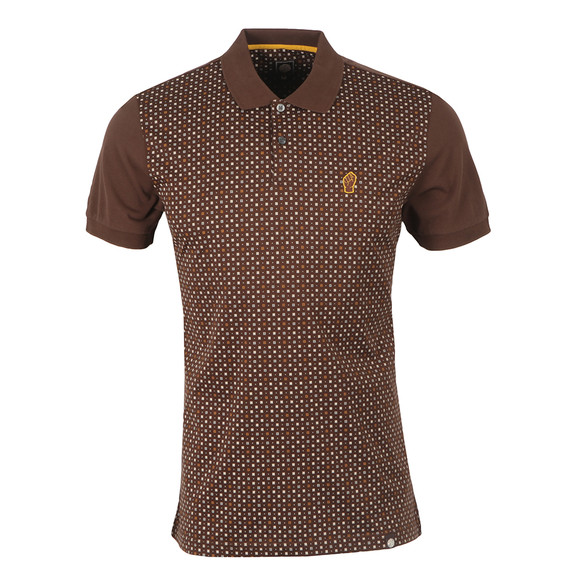 Pretty Green Northern Soul Mens Brown Brighton Polo Shirt main image