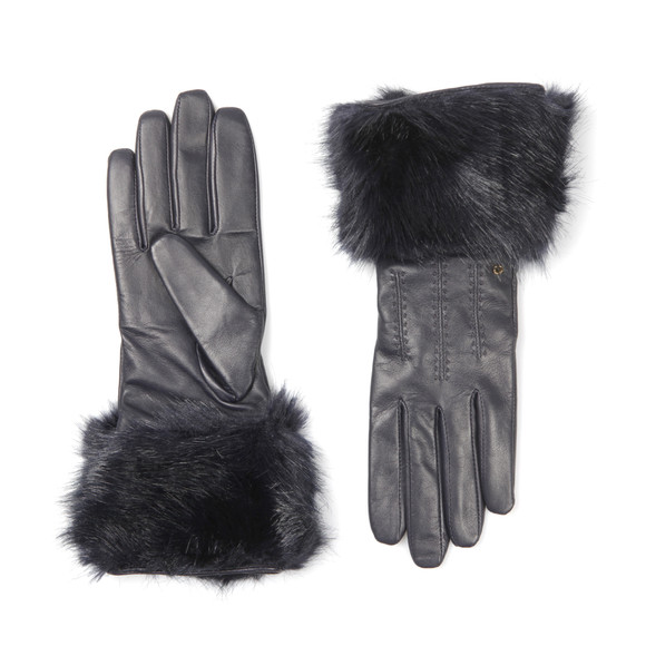 Ted Baker Womens Blue Ted Baker Jania Fur Lined Leather Glove #3