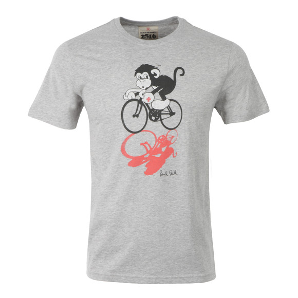 Paul Smith Jeans Mens Grey Bicycle Monkey T Shirt main image