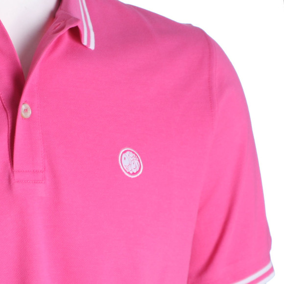 Pretty Green Mens Pink Pretty Green Candy Pique Polo main image