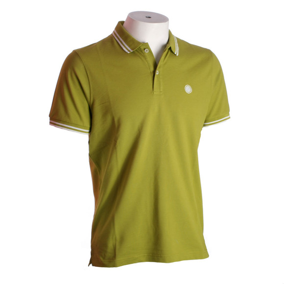 Pretty Green Mens Green Pretty Green Lime Pique Polo main image