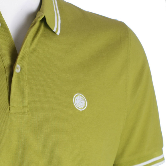 Pretty Green Mens Green Pretty Green Lime Pique Polo main image