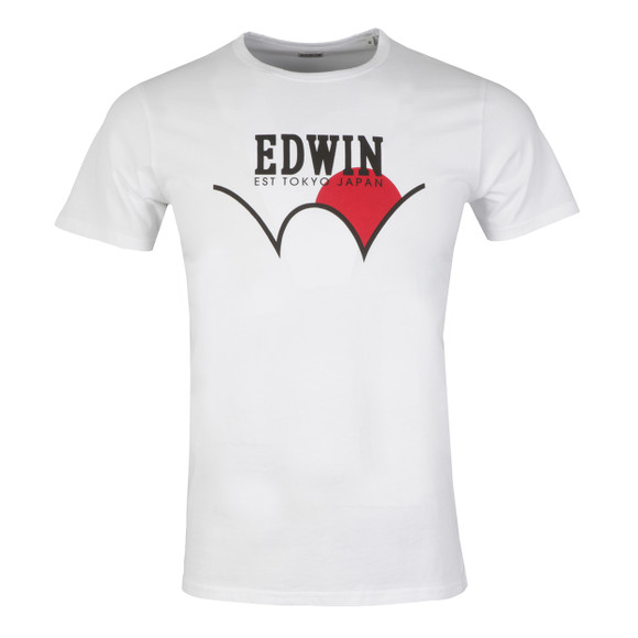 Edwin Mens White Red Dot 1 T Shirt main image