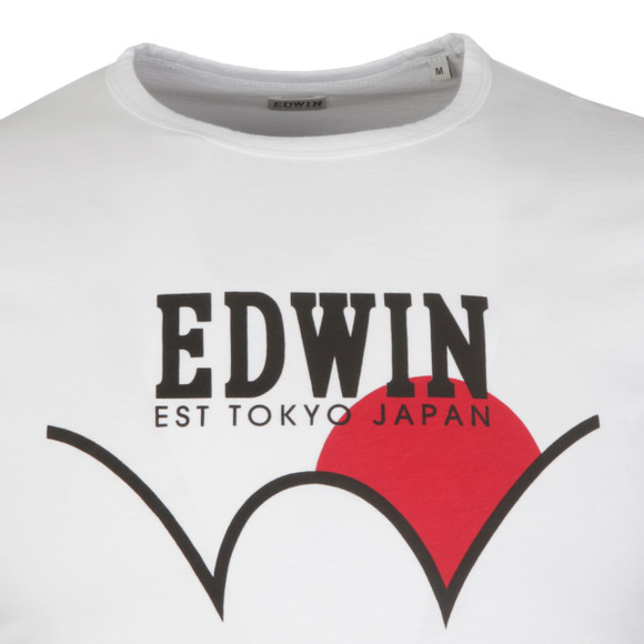 Edwin Mens White Red Dot 1 T Shirt main image