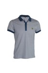Lyle & Scott Mens Blue Lyle & Scott French Blue Fine Stripe Polo