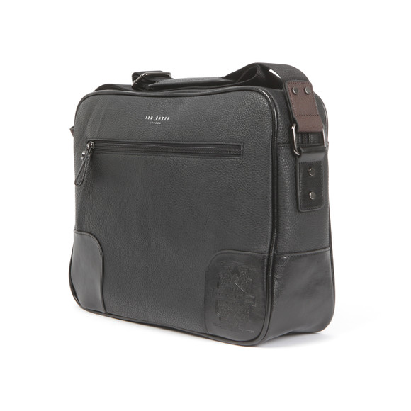 Ted Baker Mens Black Embossed Messenger Bag main image
