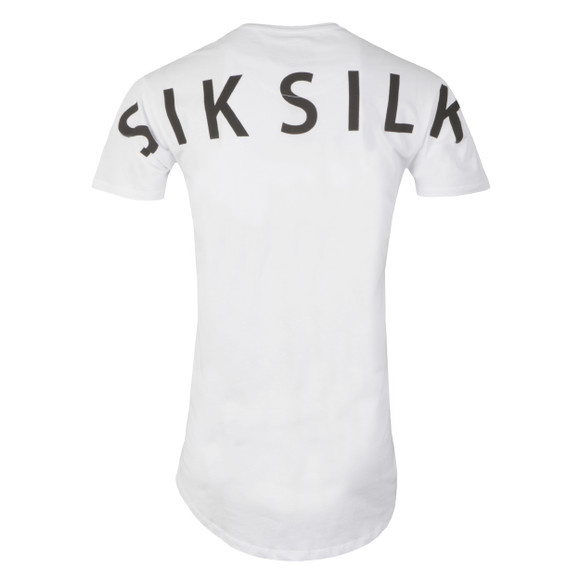 Sik Silk Mens White Reverse Logo T Shirt main image