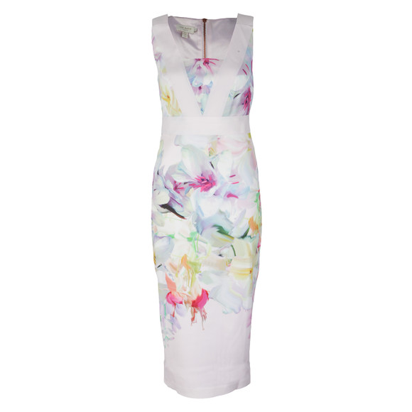 Ted Baker Womens Pink Arienne Hanging Gardens Border Dress #1