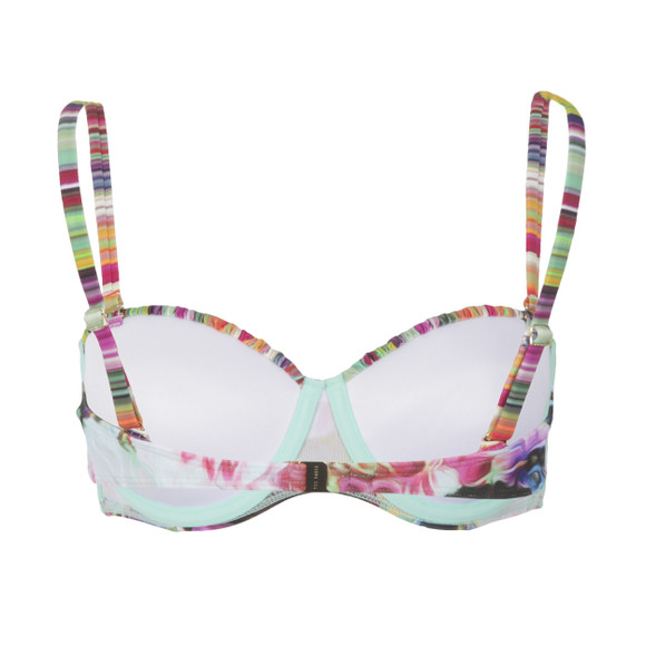 Ted Baker Womens Pink Imariss Floral Swirl Bikini Top #2