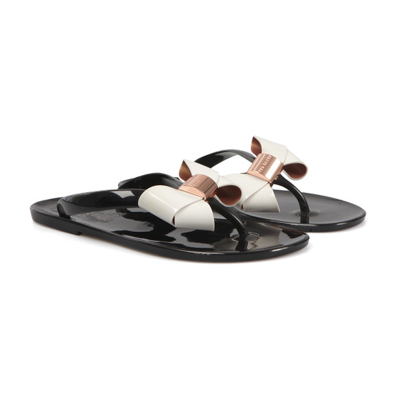 Ted Baker Womens Black Ettiea Bow Flip Flops #4