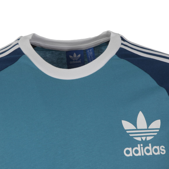 adidas Originals Mens Blue California SS T-Shirt #3