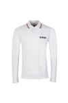 Ellesse Mens White Atrani Long Sleeve Polo Shirt