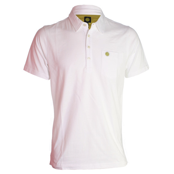 Pretty Green Mens White Pretty Green White Jersey Pocket Polo main image