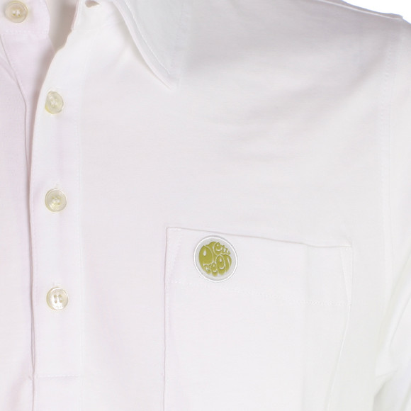 Pretty Green Mens White Pretty Green White Jersey Pocket Polo main image