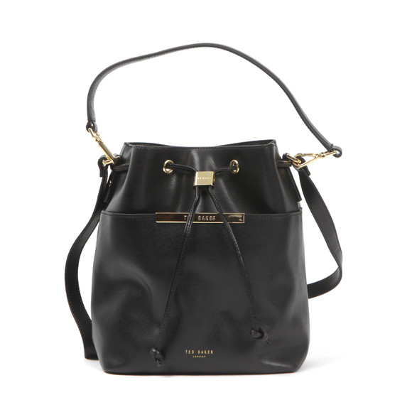 Ted Baker Womens Black Adrene Large Metal Bar Bucket Bag main image