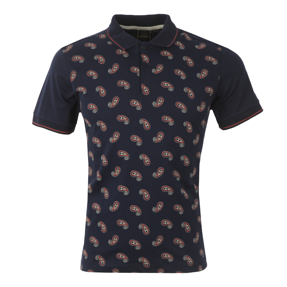 Merc Samwell Paisley Print Polo Shirt Masdings