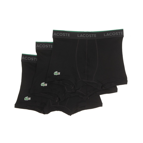 Lacoste Mens Black Three Pack Trunks 150915 #1