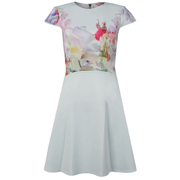 Ted Baker Womens Green Rivana Hanging Gardens Skater Dress #1