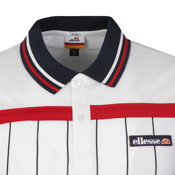 Ellesse Mens White San Leo Polo Shirt main image