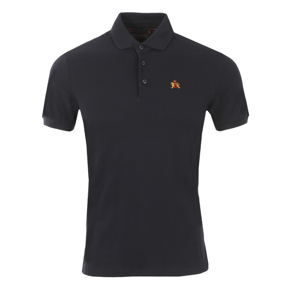 Baracuta Mens Blue Badge Pique Polo Shirt main image