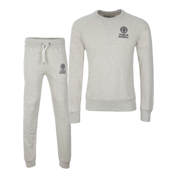 Franklin & Marshall Mens Grey Small Logo Crew Neck Tracksuit main image