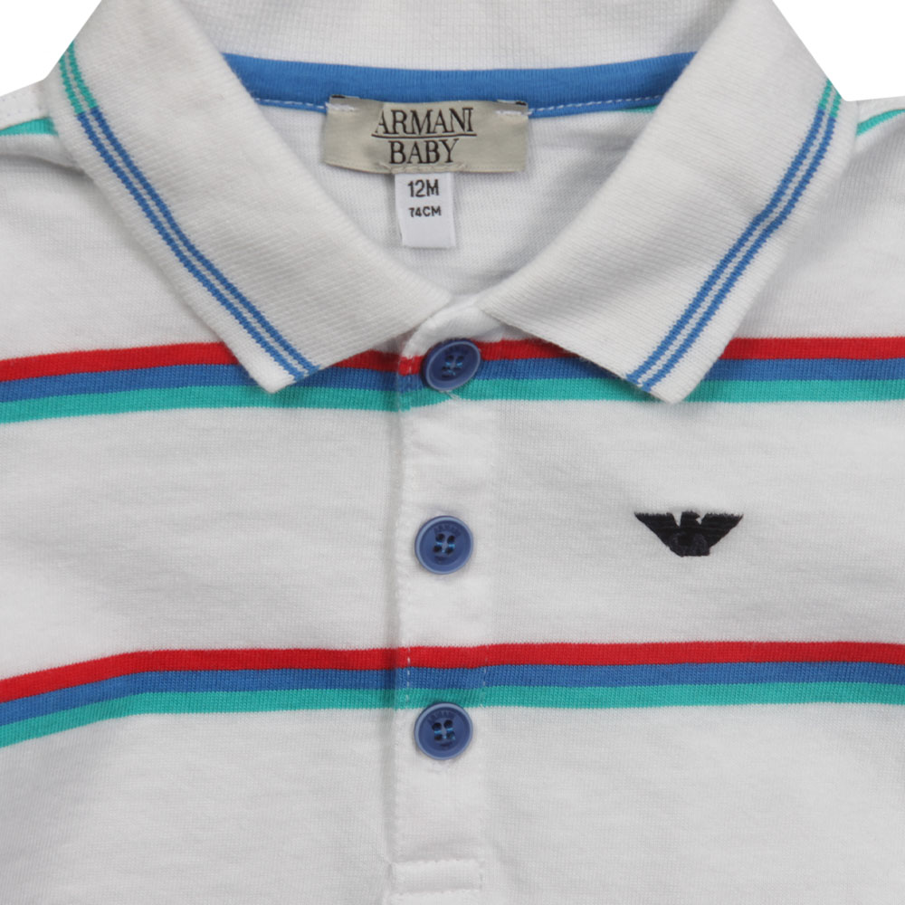 Armani Baby CDF05 Stripe Polo Shirt Oxygen Clothing
