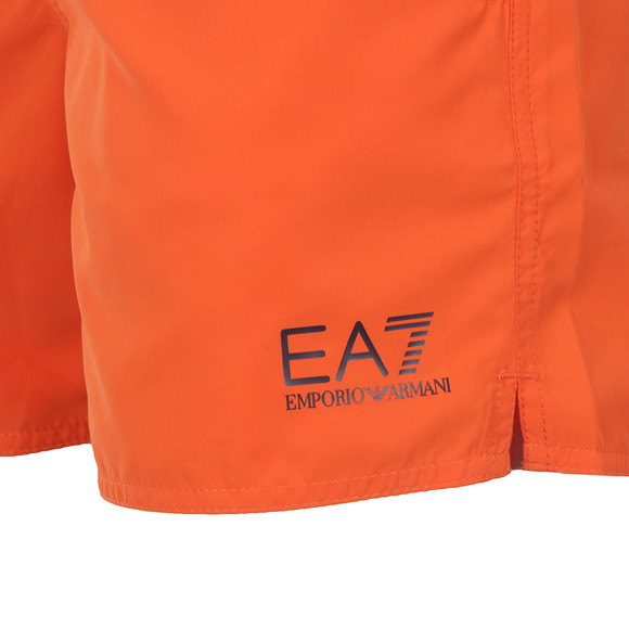 EA7 Emporio Armani Mens Orange Sea World Swim Shorts main image
