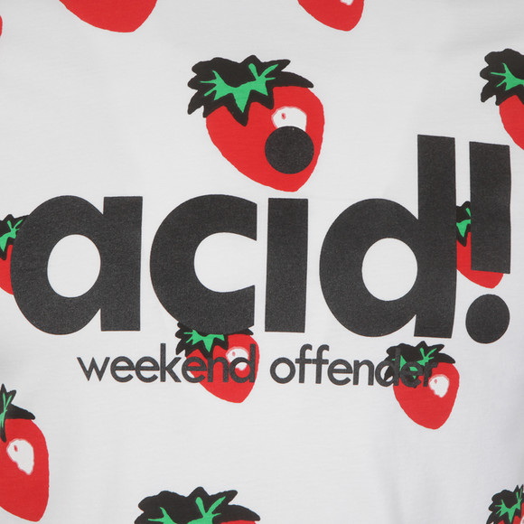 Weekend Offender Mens White Ani Strawberry T Shirt main image