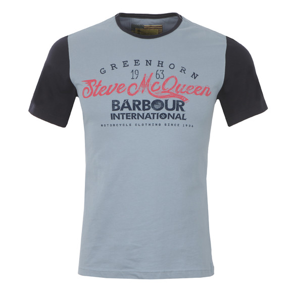 Barbour Int. Steve McQueen Mens Blue Vin T-Shirt main image