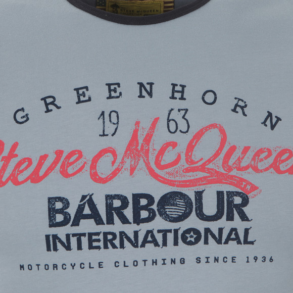 Barbour Int. Steve McQueen Mens Blue Vin T-Shirt main image